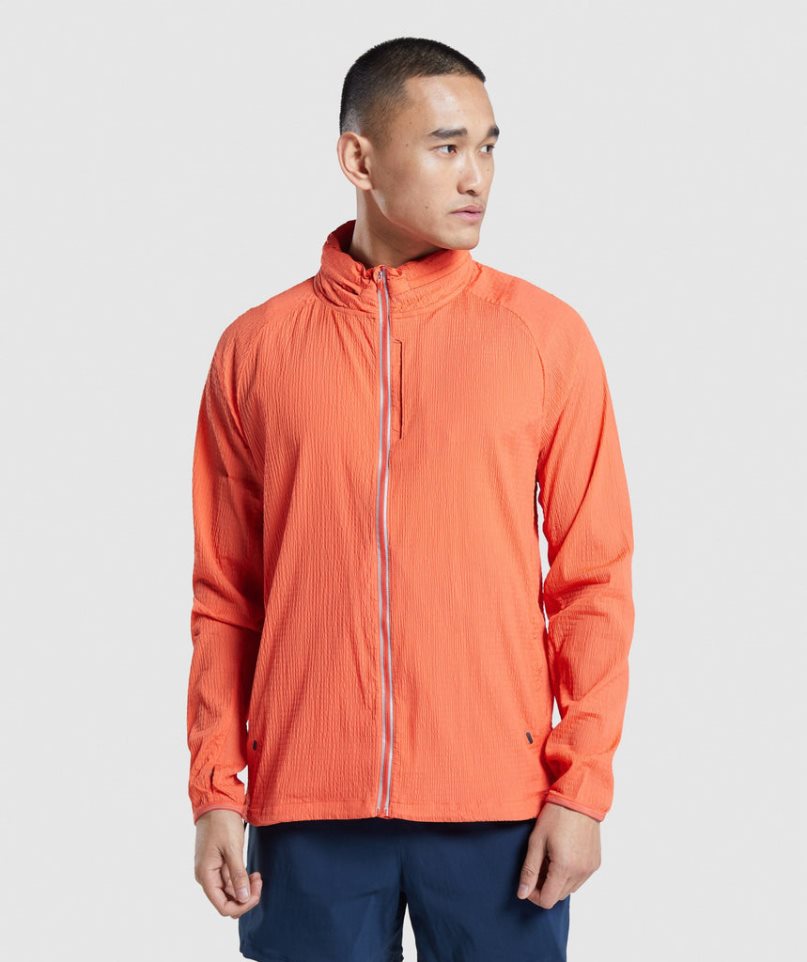 Men\'s Gymshark Speed Evolve Windbreaker Orange | CA D0376A